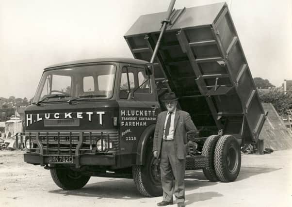Harry Luckett with one of the companys early haulage vehicles