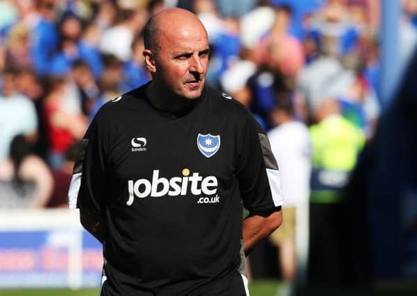 Paul Cook takes Pompey to Coventry in the EFL Cup tonight Picture: Joe Pepler