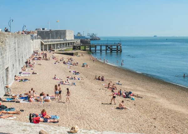 Sun bathers on the beach at the Hot Walls, Old Portsmouth


Picture: Melanie Leininger