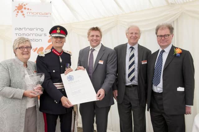 Managing director Sue Clarke, Lord Lieutenant of Hampshire Nigel Atkinson Morgan chief executive Nigel Clarke with chairman Howard Clarke and Deputy Lieutenant of Hampshire Sir James Scott
Picture: Chris Pearsall Photography