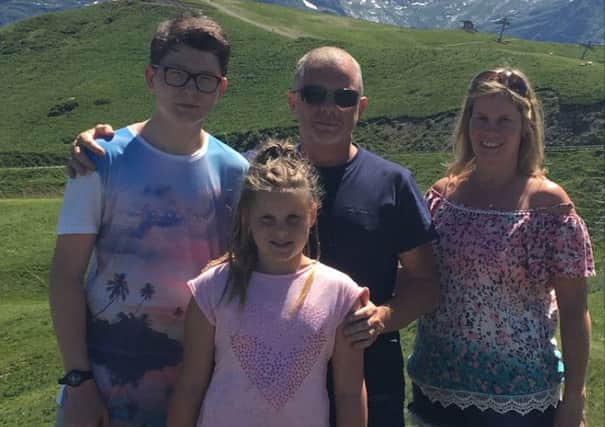 Debbie and Ray Mead with Imogen and her brother Curtis on a family hoilday in France in July