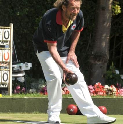 Steve Feilder in Portsmouth Open singles action. Picture: Mick Young