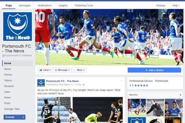 Our new Pompey Facebook page