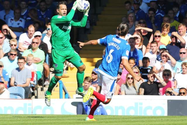 David Forde collects the ball in the game against Carlisle. Picture: Joe Pepler