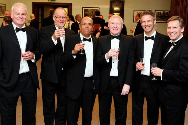 Businessmen from NatWest and other local  firms (l-r) Nigel Farrar, Steve Cripps, Hem Shingdia, Neil Hawkins, Gavin Whittar and Graeme Quar at last years Health Awards