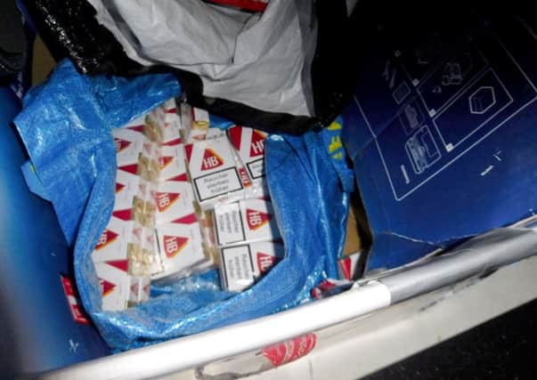 Cigarettes seized after they were found hidden in a waste bin and an untaxed van at the rear of Maya Delicatessen in Fratton Road