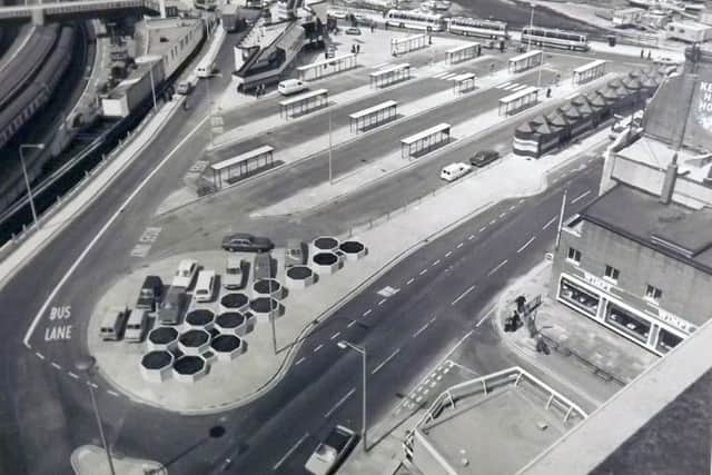 Here we see the new' bus interchange at The Hard, Portsmouth Harbour  in 1979.