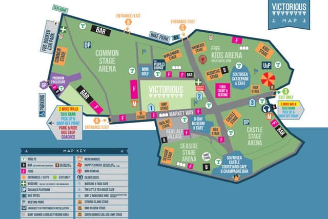 Victorious Festival event map