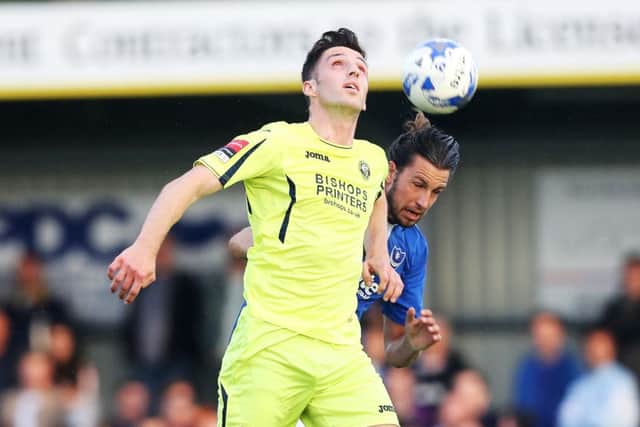 Jason Prior in action for the Hawks in pre-season against Pompey. Picture: Joe Pepler