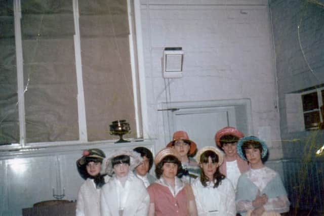 Some of the girls in the Gilbert and Sullivan production at St Luke's School, Southsea, in the 1960s