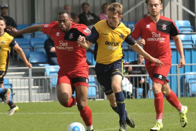 Gosport Borough striker Warren Bentley has scored five goals in his past two games for the club Picture: Mick Young