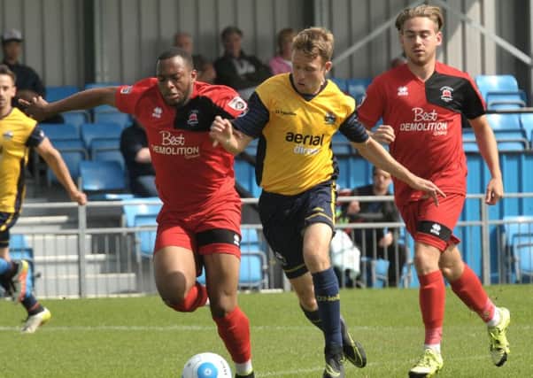 Gosport Borough striker Warren Bentley has scored five goals in his past two games for the club Picture: Mick Young