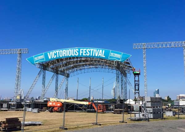The stage at Victorious on Southsea Common