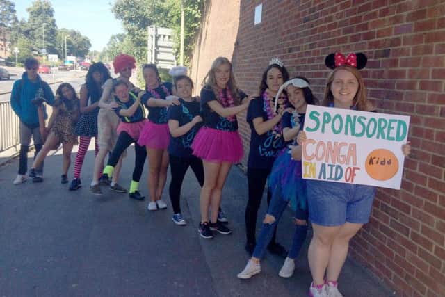 The NCS group doing the conga through Fareham Picture: Hannah Munden