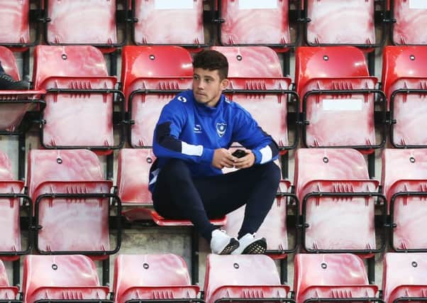 Conor Chaplin watched Pompey defeat to Morecambe from the stand at the Globe Arena Picture: Joe Pepler