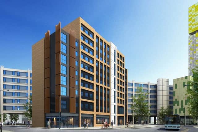 An artist's impression of what the Chaucer House site on Isambard Brunel Road would look like