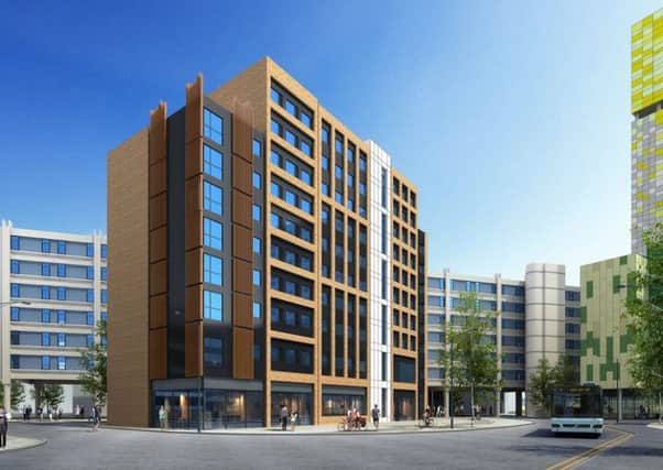An artist's impression of what the Chaucer House site on Isambard Brunel Road would look like