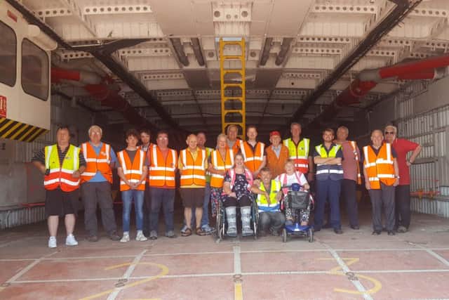 The group who had the first look at the hovercraft