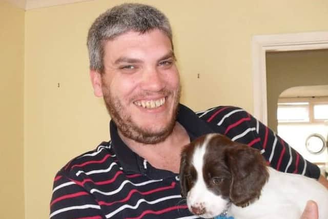 Jason Gates with his spaniel Max
