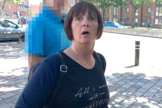 Elizabeth Bruce outside court