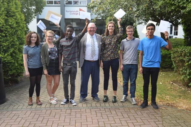 Students at
Portsmouth College
Picture: Tom Cotterill