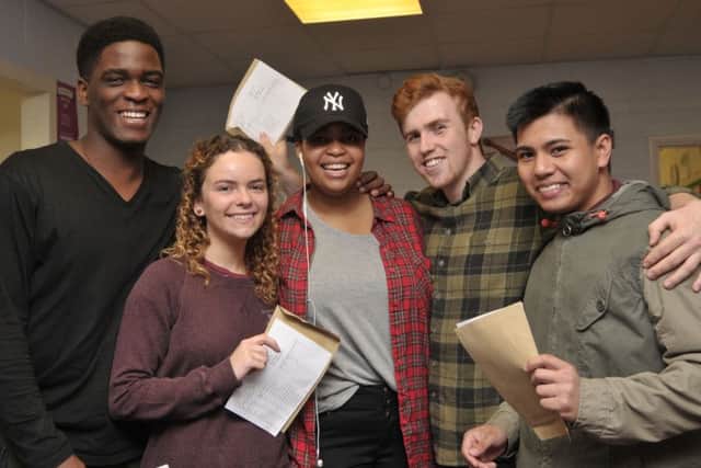 From left, Collins Alfred, 18, Lucy Smith, 18, Londwa Dlamini, 18, Sam Hayward, 19, and Irvin Mari, 18
Picture: Mick Young (161144-03)