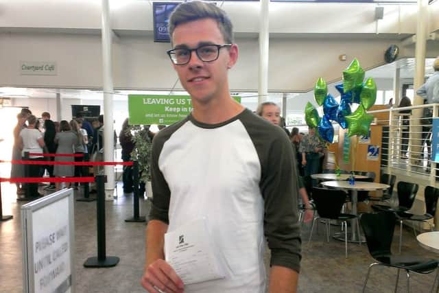 Alex Modell, 18, from Nutborne who achieved A*, A, A