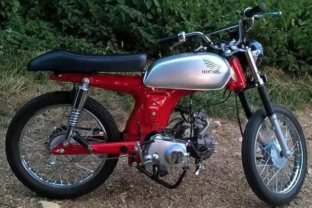 The motorbike recovered by police