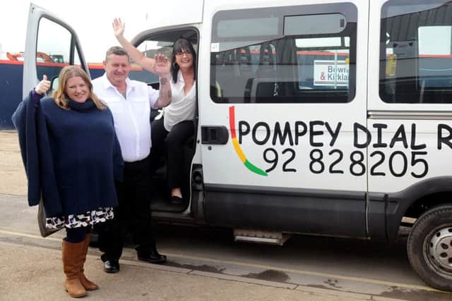 From left, leader of Portsmouth City Council Donna Jones, directors of Pompey Dial Ride Kerron Barnes and Tracey Jones, last year