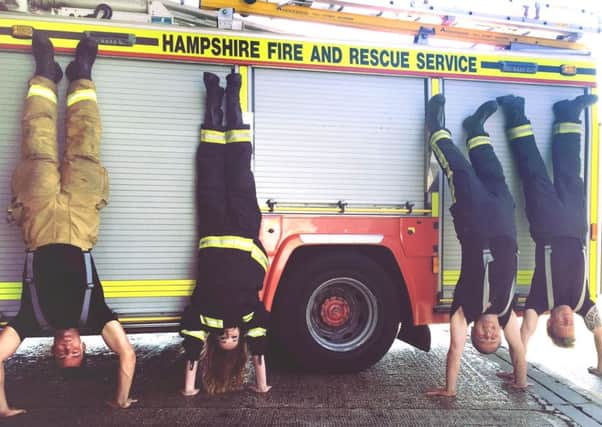Justine Allingham finishes her handstand challenge