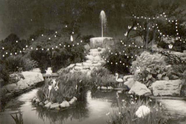 The Rock Gardens fountain in its heyday