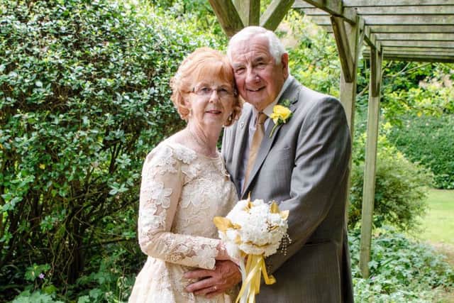 Bob and Chrissy renewed their vows at Portsmouth Register Office this month. Picture credit: shortsphotographyhavant.co.uk.