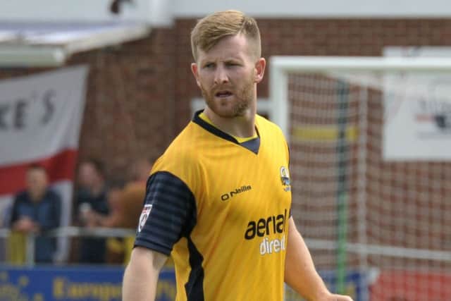 Tom Bird scored Gosport in their 5-1 defeat at East Thurrock United Piccture: Mick Young