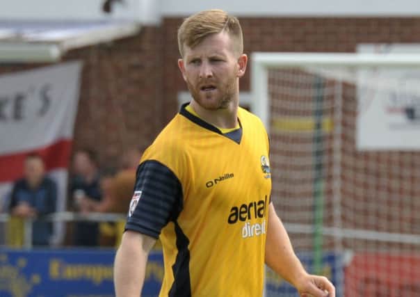 Tom Bird scored Gosport in their 5-1 defeat at East Thurrock United Piccture: Mick Young