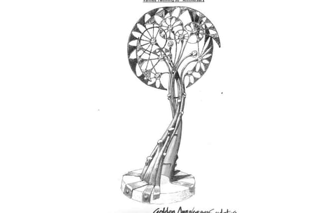 The original design for the Fareham Vannes twinning sculpture