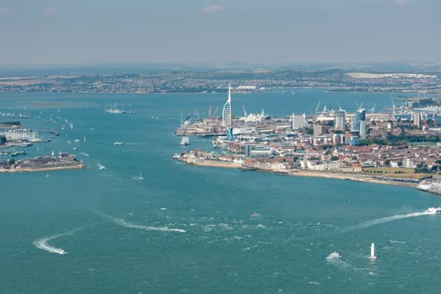 A bomb was discovered in Portsmouth Harbour last night PHOTO: Shaun Roster Photography www.shaunroster.com