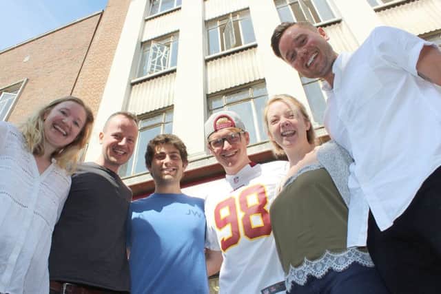 The leaders of the new Harbour Church outside their refurbished building in Commercial Road. They are (left to right): Martha Bryant, the Rev Ben Bryant, Sam Parker, Ryan Forey, Hannah Barraclough and the vicar, the Rev Alex Wood
