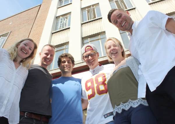 The leaders of the new Harbour Church outside their refurbished building in Commercial Road. They are (left to right): Martha Bryant, the Rev Ben Bryant, Sam Parker, Ryan Forey, Hannah Barraclough and the vicar, the Rev Alex Wood