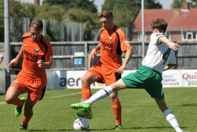 Josh Carmichael appeared for Gosport Borough in pre-season but is now set to sign a permanent deal. Picture: Mick Young
