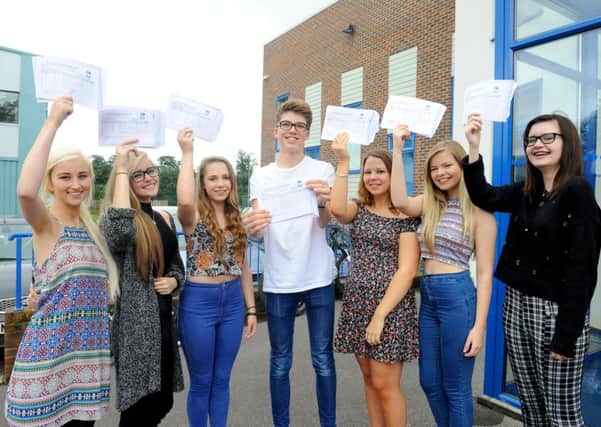 Students at Cams Hill School in Fareham collecting their GCSE results last year Picture: Sarah Standing (151457-2852)