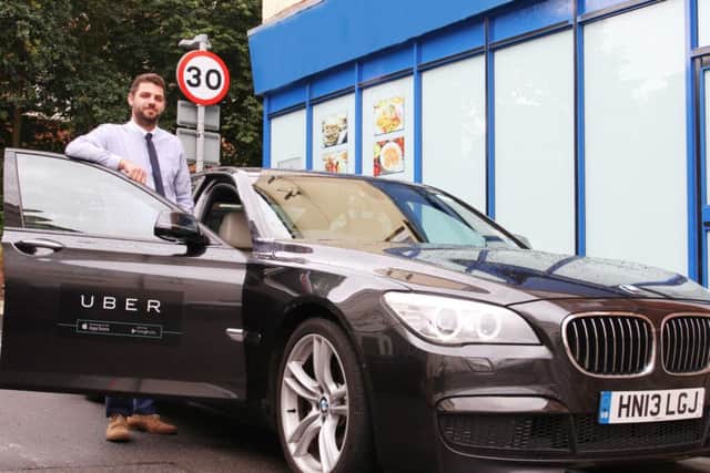 Uber driver George-Razvan Bodescu outside The Akash in Albert Road, Southsea