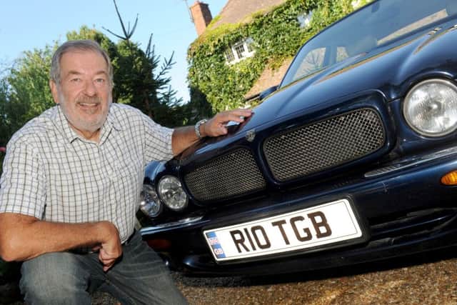 Terry Beuzeval, 70, from Lovedean, bought a number plate in 1997 with the reg R1O TGB.Picture: Sarah Standing (161131-1627)