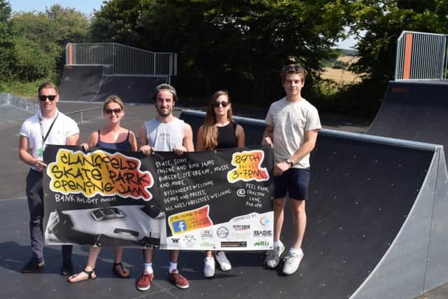 Josh Abbott and Rebecca Probert from East Hants District Council, Harry Tutt (sponsor of event from ERTH boards),  Jemma Green and Harry Phelan