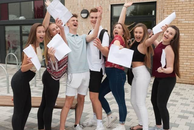 Pupils at Park Community School collect their results Picture: Keith Woodland (161233-6027) 161233