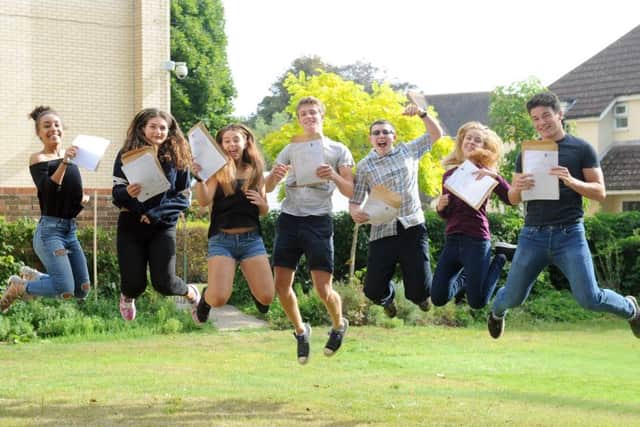 From left, Viriane Missen, Gaia Osborne, Myrto Katsoulidou, Angus McIntosh, Alex Charters, Aine Maunder and Zach Clow at St John's College in Southsea   Picture: Sarah Standing (161133-5445)