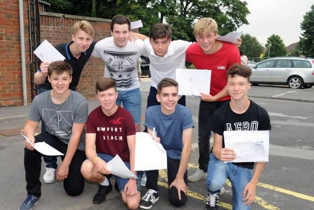 Back row from left, Neil Ellis, Matt Fitsell, Elias North and Samuel Olie with, fron trow from left, Henry Dix, Thomas Ayres, Liam Howard and Matt James at Cams Hill School.Picture: Sarah Standing (161135-5519)