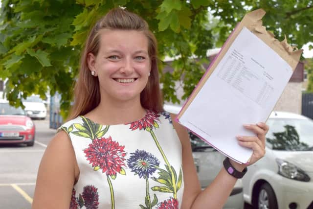 Leah Ilsley, 16, from Gosport, who got three A*s, three Bs, a C and a D at Fareham Academy.

Picture: Loughlan Campbell