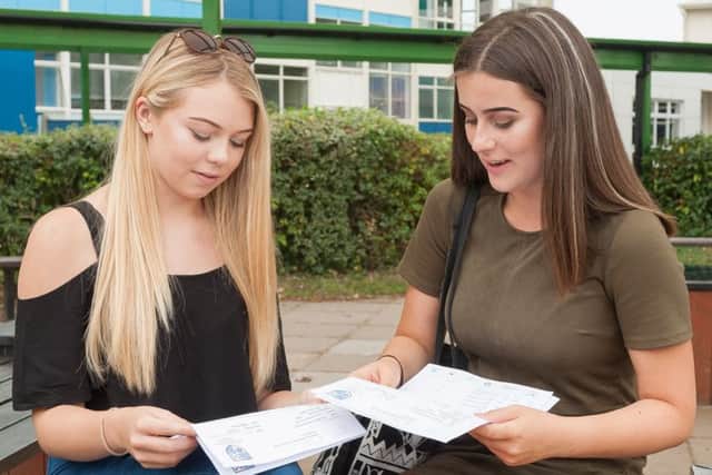 Raluca Stoianovici, right, and Lucy Payne at Warblington School
Picture: Keith Woodland (161232-6016)