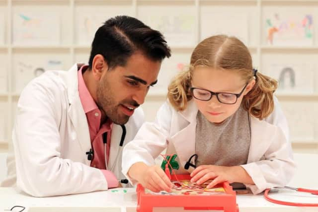 Izzy Herridge with Dr Ranj Singh