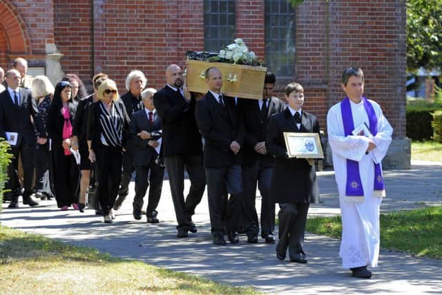 The funeral of Dave Pitt, led by the Rev Andy DavisPicture: Malcolm Wells (160826-7422)